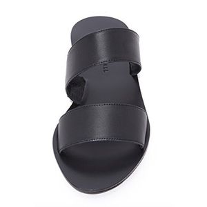 loeffler randall black leather slide sandals